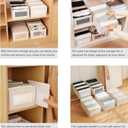 6 Pack linen storage box, with transparent window - foldable clothing storage box, suitable for organizing wardrobes, toys, books | home storage container (6)