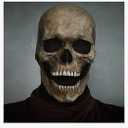Halloween Skull Mask with Moving Jaw, Latex Human Skeleton Mask for Party Cosplay Props