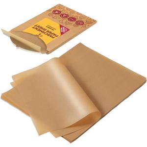Katbite 120Pcs 8x12 inches Parchment Paper Sheets, Heavy Duty Unbleached Baking Paper, Pre-cut Parchment Paper for Baking, Air Fryer, Grilling, Steaming