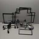 Foyer Chandeliers for High Ceilings 8-Light Black Chandelier for Entryway Lantern Tiered Pendant Light Fixtures Hanging Modern Farmhouse Chandeliers for Staircase Hallway Kitchen Living Room