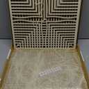 Homenthus 2 Pcs Abstract Wood Wall Art, Mid Century Modern Geometric Wood Wall Decor Minimalist Wooden Wall Art Decor Panels for Boho Living Room Bedroom Kitchen Dining Room Office Home Wall Decor (Medium)