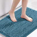 H.VERSAILTEX Bath Mat Bathroom Rug Bath Rugs for Bathroom Non Slip Bath Mats Extra Thick Chenille Rug 17" x 24" Absorbent Soft Shaggy Washable Dry Fast Plush Rugs for Bathtubs - Dark Teal