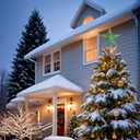 Blulu 10 Inches Green Christmas Star Tree Topper Xmas Tree Topper Glitter Tree-top Star for Christmas Decorations