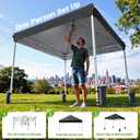 10x10 Pop Up Canopy Tent with One-Push Center Lock,Black | 3 Adjustable Heights, Carry Bag Included, Tents for Camping, Backyard, Beach, Parties and Outdoor Events, Black 