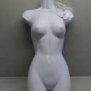 SSWBasics Female Mannequin Torso - Fits Womens Sizes 5-10 - Molded, Shatterproof & White