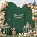 Hunter Green Arch Cover 3 Set - 6FT, 6.6FT, 7.2FT Hunter Green Arch Backdrop Cover Spandex Wedding Arch Stand Covers for Birthday Party Baby Shower Wedding Bridal Shower Photo Background Decorations