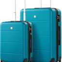 Hanke 2 Piece Hard Shell Luggage Sets with Spinner Wheels Carry On suitcase Set Checked Medium Luggage Lightweight Travel Luggage for Men Women(20/26 Inch, Caribbean Blue)