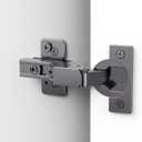 Chibery 2 Pack Frameless Inset Soft Close Concealed Hinges, Black Titanium Plated, Self Closing, 105 Open Angle 3D Adjustment, Stop 85  105 Degrees, Clip On, Stainless Steel for Cabinet Door