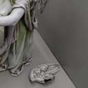 Joseph's Studio by Roman 23-Inch Solar Angel with Birdbath Statue  Lighted Religious Outdoor Garden Decor, Spiritual Yard Figurine