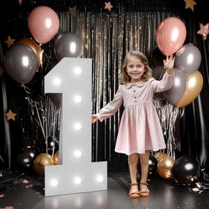 imprsv Marquee Numbers Large 1st-Birthday Decorations: 3ft Light up Number Balloon for Party Big 1 Year Old Girl Boy First Birthday Decoration Anniversary Foam Board Wall Number 1 imprsv Marquee Numbers Large 1st-Birthday Decorations: 3ft Light up Number Balloon for Party Big 1 Year Old Girl Boy First Birthday Decoration Anniversary Foam Board Wall Number 1