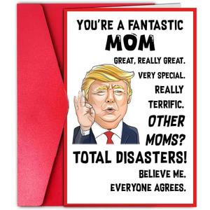 27 x You're A Fantastic Mom - Mothers Day Gift Card, Unique and Funny Card for Mom with Envelope - Gift from Husband Son Daughter, Greeting Card for Birthday, Mother's Day