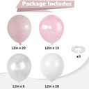 2 x Pink Balloons 60 Pcs Light Baby Pearl Pink and White Latex Party Balloon with 12 Inch Double Stuffed Balloon for Girls Princess Winter Wonderland Wedding Birthday Baby Shower Bridal Party Decor