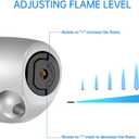 Butane Lighter Torch Long Jet Flame Windproof Lighter with Visual Fuel Window for Fireplace Kitchen Grill BBQ Camping, Black (No Butane Included)