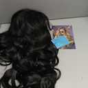 KOME Black Synthetic Lace Front Wig, 13×6 Body Wave Pre Plucked HD Glueless Wig for Women, Natural Daily Use Hair Wig 28IN