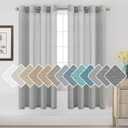 H.VERSAILTEX Linen Sheer Curtains 72 Pair Set Linen Textured Semi-Sheer Curtains Nickel Grommet Window Treatment Panels for Living Room, Open Weave - 52" W x 72" L, Grey (52"W x 72"L (Pack of 2))