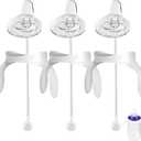 Spout Sippy Cup Conversion Kit for Lansinoh Baby Bottles, Soft Top and Weighted Ball Transition with Handles Converter 6m+, Set of 3
