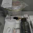 Oneach 22" Glass Table Lamps Set of 2, Gray Modern Bedside Lamp with LED Night Light for Living Room, Nightstand Lamp with USB Ports for Bedrooms, Study Room, End Table(2 Bulbs Included)