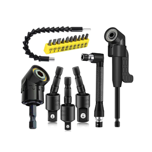 17Pcs Flexible Drill Bit Extension, Include 3Pcs Rotatable Socket Adapter 2Pcs Hex Shank 105° Right Angle Drill Attachment 10 Short Screwdriver Bits 90° Angled Bits and Bendable Extension