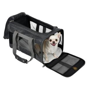 Sherpa Original Deluxe Travel Pet Carrier, Airline Approved On Board - Charcoal Gray, Medium