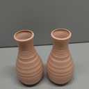 2 Pack Composite Plastics Flower Vase, Unbreakable Ceramic Look Vase for Home Decor Centerpieces, Arranging Bouquets (Pink)