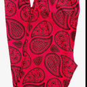 Lularoe LEGGINGS Red Paisley Print, 2 Pack, Size TC