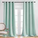 NICETOWN Blackout Curtains for Living Room - Functional Blackout Curtains/Panels for Bedroom, Window Decoration, Privacy Assured (Set of 2, 52 x 95 inches in Aqua Blue)