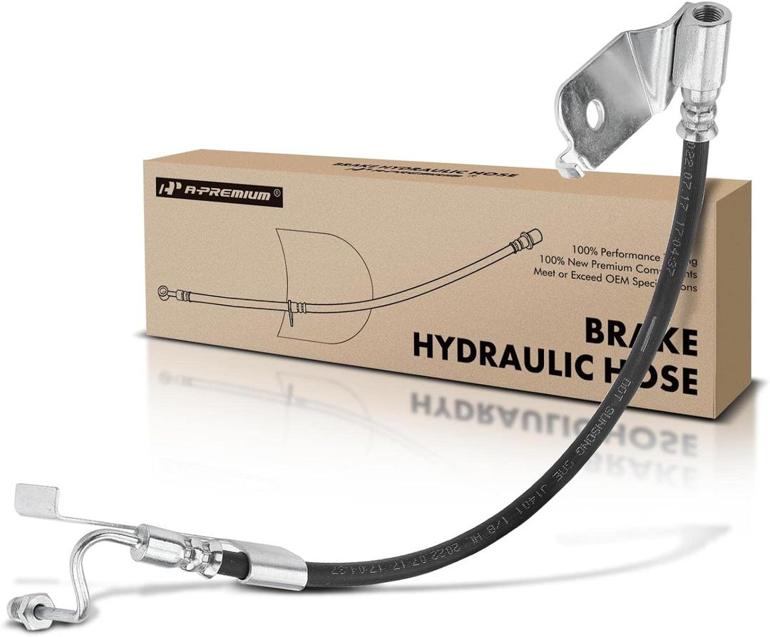A-Premium Rear Passenger Brake Hydraulic Hose Compatible with Select Lincoln Models - Town Car Limousine 1998 1999 2000 2001 2002 4.6L - Replace# F8VZ2A442AA