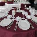 Fitable 6 Pack Burgundy Round Table Clothes - 90 Inches in Diameter - Stain Resistant and Washable Tablecloths, Polyester Fabric Table Covers for Wedding, Party, Banquet, Gathering