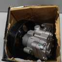 Power Steering Pump for Hyundai Santa Fe 2.4L L4 2010-2012 for Kia Sorento 2.4L L4 2011-2013 Consistent No.571002P200/571001U000 Power Assist Pump Silver Tone with Pulley 1 Pcs