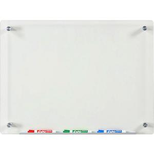 Audio-Visual Direct Clear Glass Dry-Erase Board Set - 2' x 1.5' - Includes Hardware & Marker Tray (Non-Magnetic)
