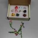 10-Pack Cute Mini Vase Magnets for Fridge, Tiny Ceramic & Glass Magnetic Vases for Refrigerator, Office Whiteboard and Locker, Aesthetic Flower Bud Vases Kitchen Decor, Ideal Gift for Mom & Women