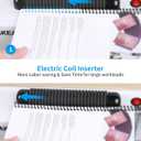 MAKEASY Coil Spiral Binding Machine 4:1 pitch - Manual Hole Punch - Electric Coil Inserter - Adjustable Side Margin - for Letter Size/A4/A5, Comes with 1 Box 5/16'' Plastic Coil Binding Spines & Plier