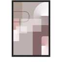 Framed Abstract Geometric Shapes Poster Canvas Print Art Contemporary Minimalist Aesthetic Wall Art Painting Pictures Wall Decor Elegant Home Decor for Living Room Bedroom Office Decoration, 30x 42