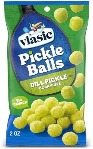 Vlasic Pickle Balls, Dill Pickle Flavored Corn Puffs, Pickleball Gifts, 2 oz., BB 26 April 2026