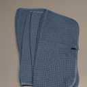 Microfiber Waffle Wash-Cloths,4Pack,Blue,13x13in