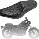 One-Piece Seat for Honda Rebel 300/500, Driver & Passenger Seat with Black Diamond + Vertical for CMX 300 500 (2017-later)