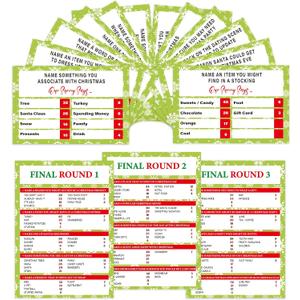 Christmas Family Feud Game,Funny Christmas Party Games, Christmas Trivia Game, Family Feud Quiz Holiday Games for Groups SD-WF01