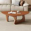 Mid Century Modern Coffee Table - Walnut Wooden Coffee Table for Living Room,Center Table Suitable for Bedroom Living Room Reception Office Tables (Walnut, Small 34.5 * 23.5 * 16in)
