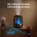 DREO Humidifiers for Bedroom, 3L Top Fill 30H & 26dB Quiet Runtime for Large Room, Cool Mist Ultrasonic Humidifier with Humidity Sensor, Night Light for Home, Baby, Nursery, Plants, 360 Nozzle, Black