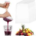 10 Pack Nut Milk Bag Reusable 12 x 8 Inch Juice Strainer Fine Mesh Food Strainer Nylon Cheese Cloth Bags for Straining for Straining Fruit Juice Cheese Cold Brew Coffee Tea Yogurt