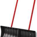 30 Snow Shovel, Heavy-Duty Snow Pusher & Snow Plow, Ergonomic Handle, Lightweight Wide Blade for Fast Snow Removal, Back Saver Winter Tool for Driveway, Sidewalk, Patio, Deck