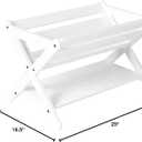 Lipper International Kids' Book Caddy with Shelf, White