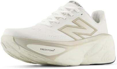 New Balance Women's Fresh Foam X More V5 Running Shoe, White/ Sea Salt/ Light Gold Metallic, 6