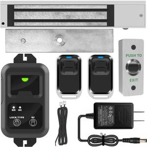 Access Control Outswinging 600lb Electric Magnetic Door Lock Kit System with RF Remote Control