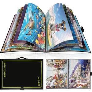 ALL4JIG Puzzle Storage Folder Keeper for Jigsaw Enthusiasts Puzzle Space-Saving Organizer Accessories for Adults Holds 20 Puzzles, HD Film Pockets ALL4JIG Puzzle Storage Folder Keeper for Jigsaw Enthusiasts Puzzle Space-Saving Organizer Accessories for Adults Holds 20 Puzzles, HD Film Pockets