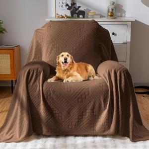 Waterproof Recliner Chair Covers, Anti-Slip Reclining Chair Covers, Pet-Friendly, Washable, Durable and Breathable Couch Covers  Reversible Design for Sofa Protection(71x71in/Brown)