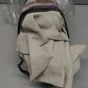 Neutral Beige Linen Curtains 84 Inches Long 2 Panels Set Pinch Pleated Flax Burlap Drapes for Living Room Bedroom Dining Pinch Pleat Back Tab Light Filtering Farmhouse Window Curtains 84 Inch Length