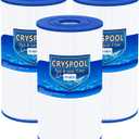 Cryspool 06016 Filter Compatible with PWK30, C-6430, Watkins 31489, FC-3915, P/N0969601, 71825, 73178, 73250, 30 Sq. Ft Spa Filter Cartridge, 3 Pack