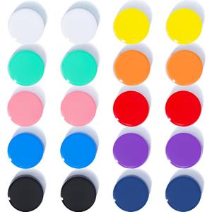 Fridge Magnets - 20 Pack 10 Colors Refrigerator Magnets, Small Strong Magnets, Heavy Duty Magnet for whiteboard, Fridge, Locker, Kitchen, School, Office & Classroom - Round Mini Cute Magnet