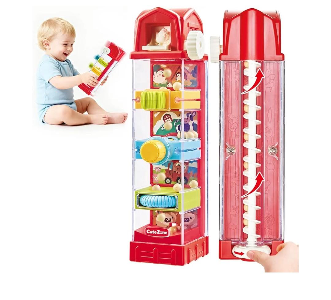 Montessori Toys for 2 Year Old – Farm Egg Drop Toy with 5 Fine Motor Activities, Cause & Effect Learning Toy for Toddlers 2–3, Travel Gift for Boys and Girls